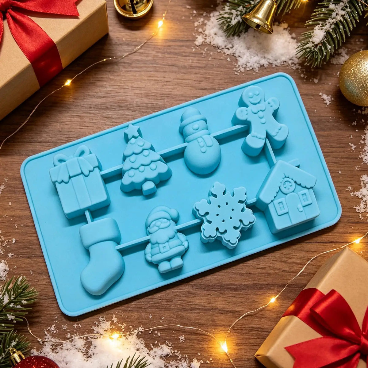 Silicone Gingerbread Man Mold – Christmas Chocolate & Candy Silicone Baking Mold PLUSH