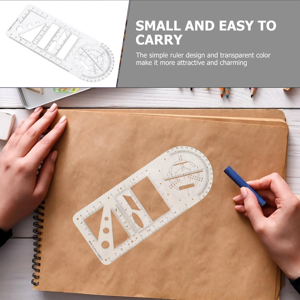 Geometric Drawing Template Ruler – Math & Drafting Stencil Drawing Template Ruler PLUSH