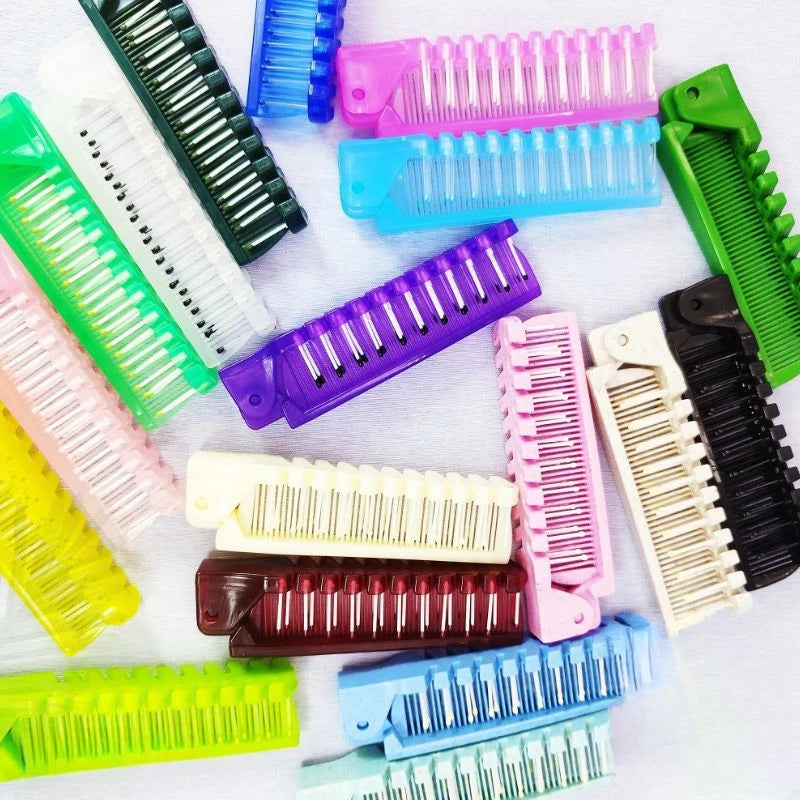 Portable Folding Hair Comb – Anti-Static Travel Comb Travel Hair Comb PLUSH