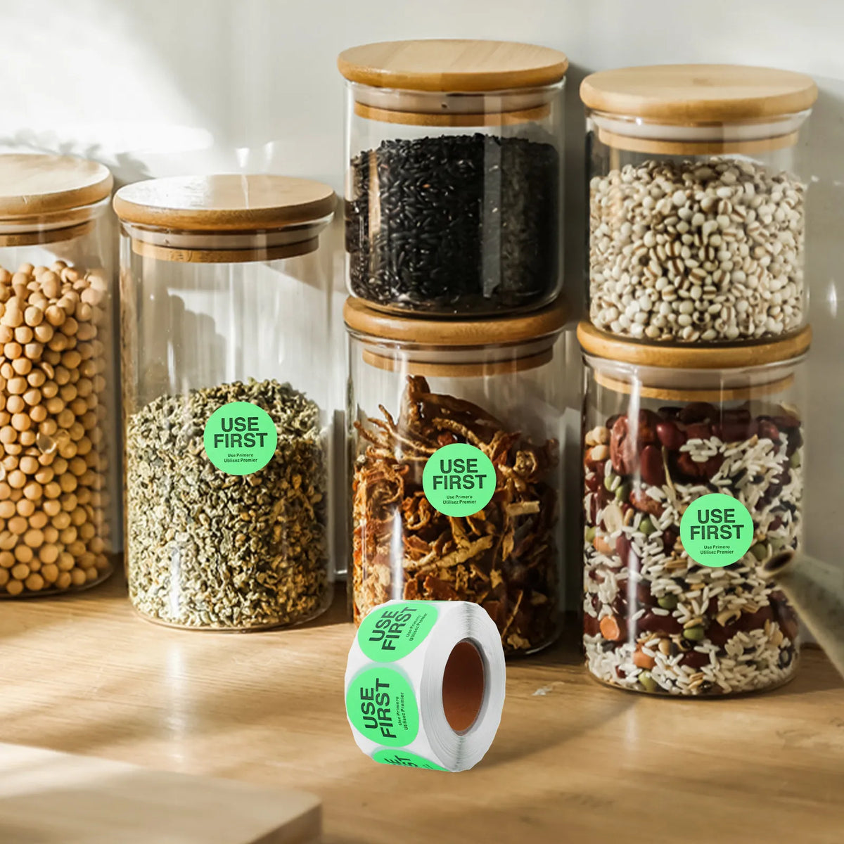 Use First Food Rotation Labels – 500 Removable Kitchen Stickers Food Rotation Labels PLUSH