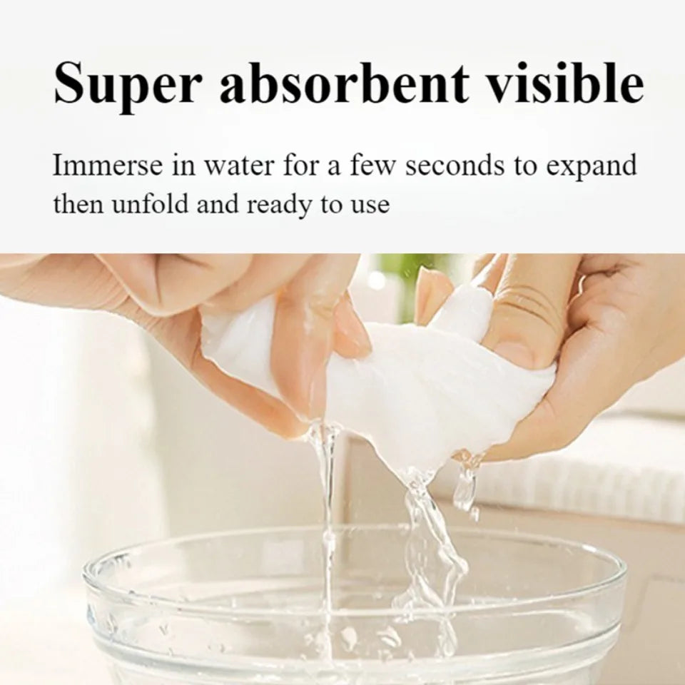 50/100pcs Compressed Disposable Face Towels for Travel & Camping Disposable Travel Towels PLUSH