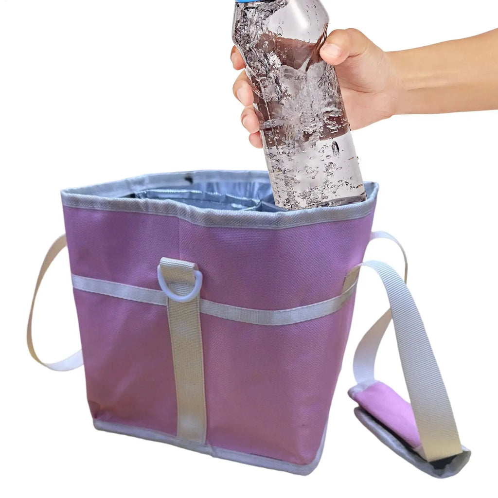 Insulated Water Bottle Carrier Bag with Shoulder Strap Water Bottle Carrier PLUSH