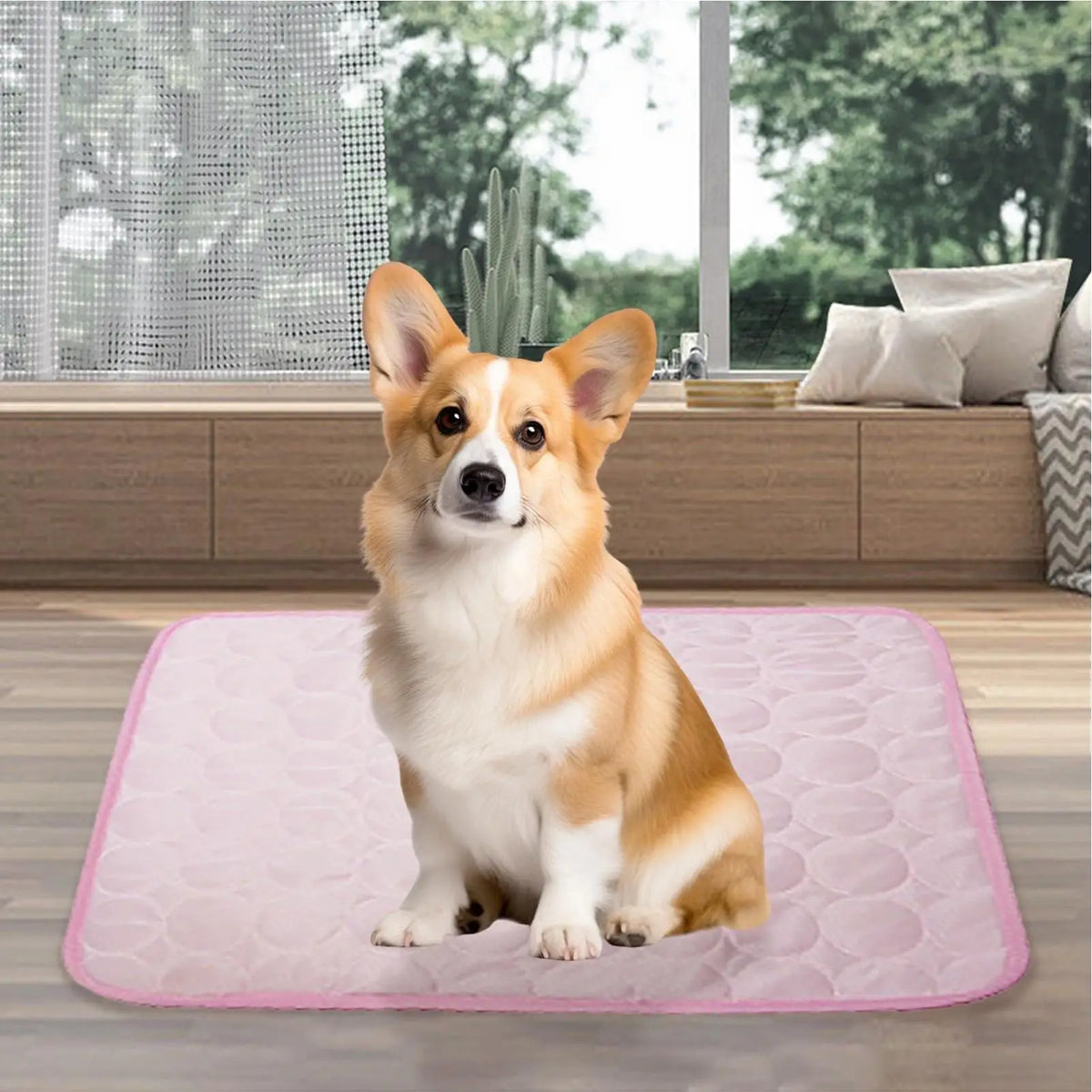 Pet Cooling Mat for Dogs & Cats – Ice Silk Summer Pad Pet Cooling Mat PLUSH