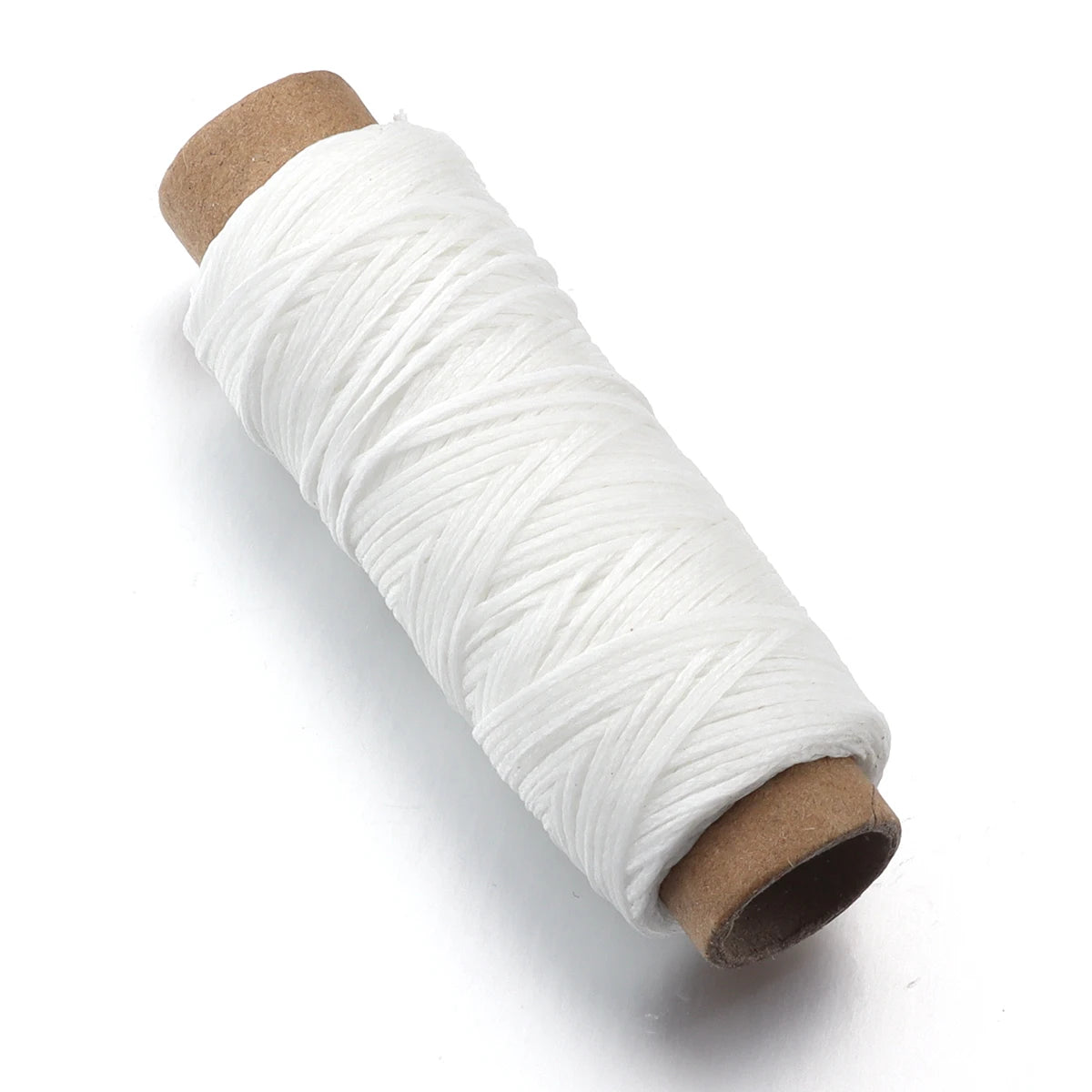 50 Yards Flat Waxed Thread 1mm | Leather & Bookbinding Cord Waxed Sewing Thread PLUSH White