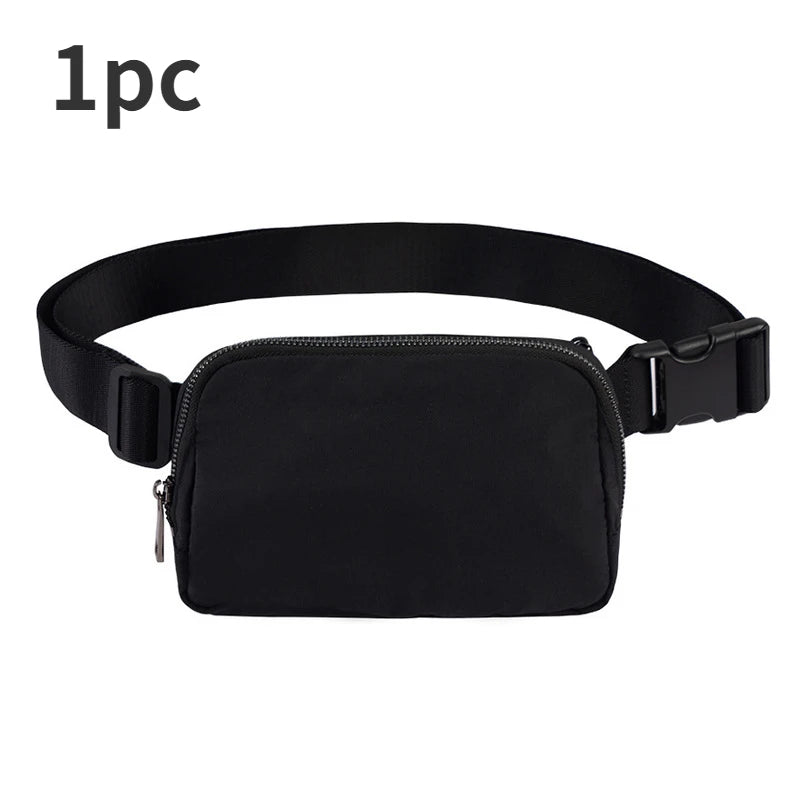 10pcs Waterproof Sports Fanny Pack – Crossbody Chest Bag Sports Fanny Pack PLUSH Black-1pc
