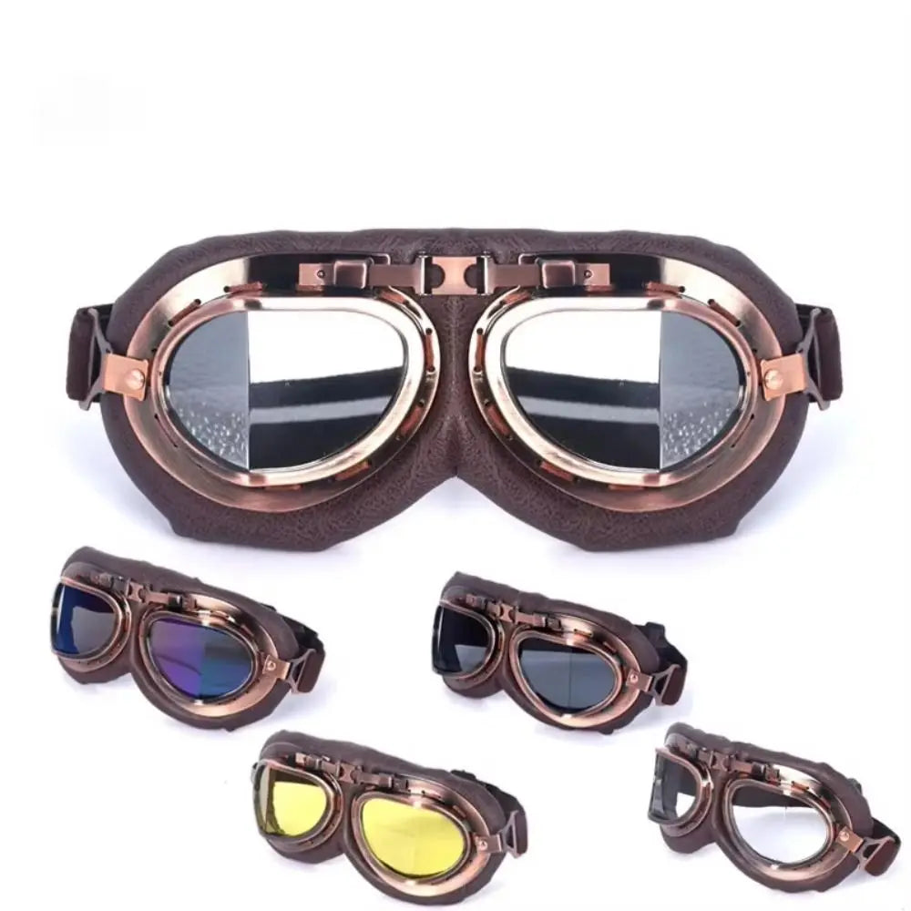 Retro Motorcycle Goggles – Windproof, Dustproof & UV Shield Motorcycle Goggles PLUSH