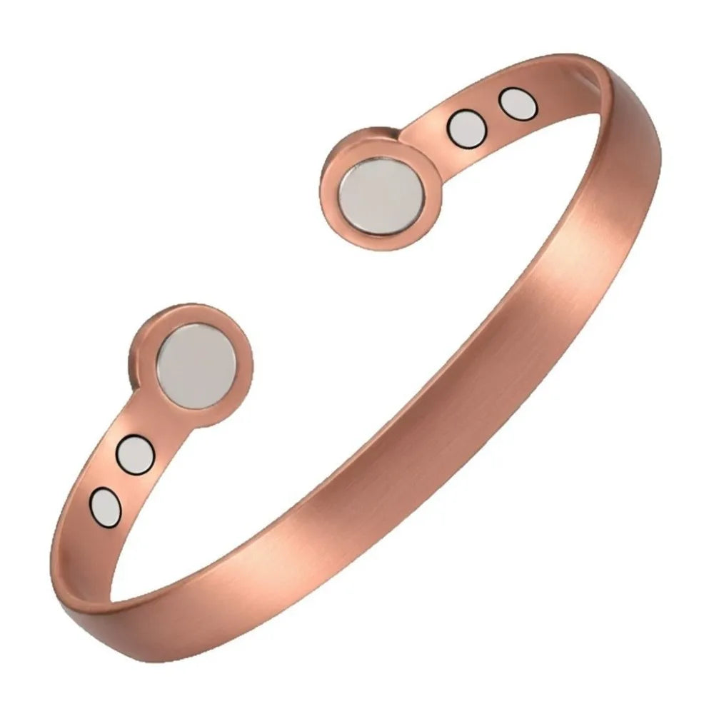 Retro Magnetic Cuff Bracelet & Ring Set – Unisex Alloy Bangle Cuff Bracelet Set PLUSH