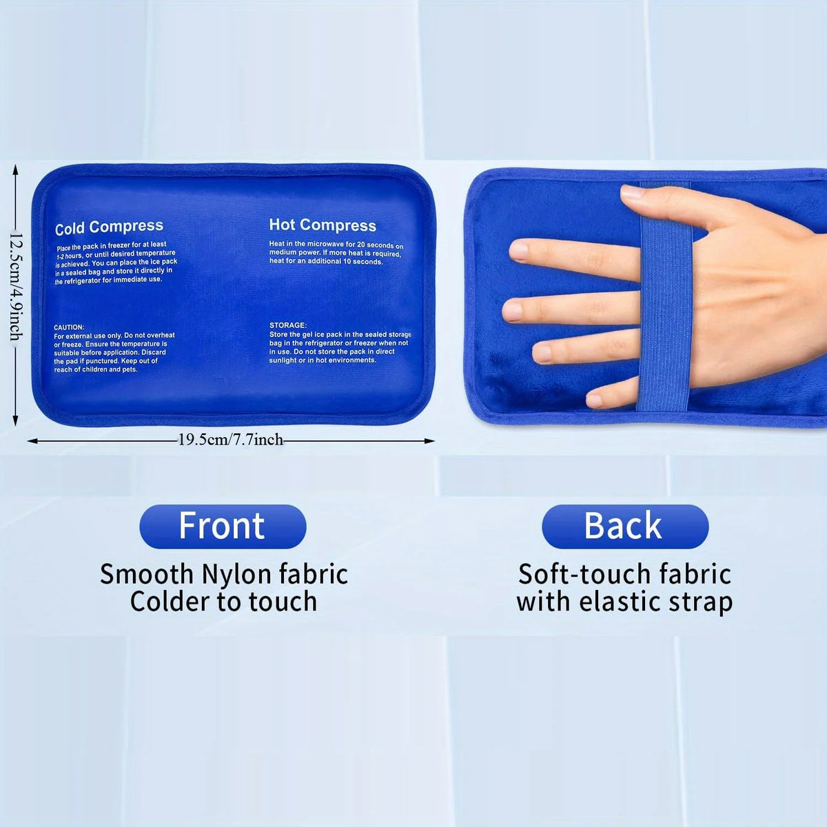 Large Reusable Hot Cold Gel Ice Pack – Shoulder Knee Back Hot Cold Gel Pack PLUSH