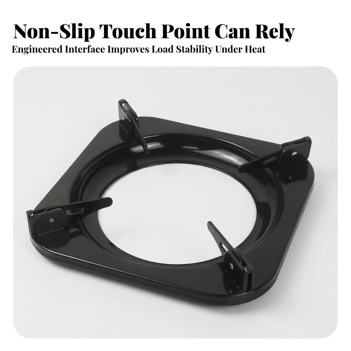 Heavy-Duty Iron Cooktop Burner Stand with Square Frame Burner Stand Rack PLUSH