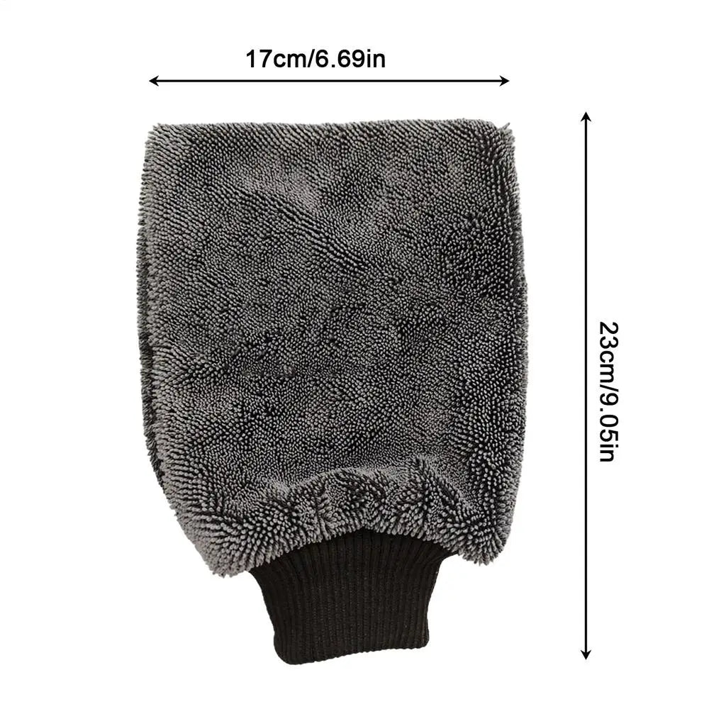 Microfiber Chenille Car Wash Mitt – Double-Sided Cleaning Glove Car Wash Mitt PLUSH 1PC
