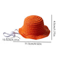 Mini Pet Straw Sun Hat for Dogs & Cats – Hawaii Style Pet Costume Hat PLUSH Orange 1PC