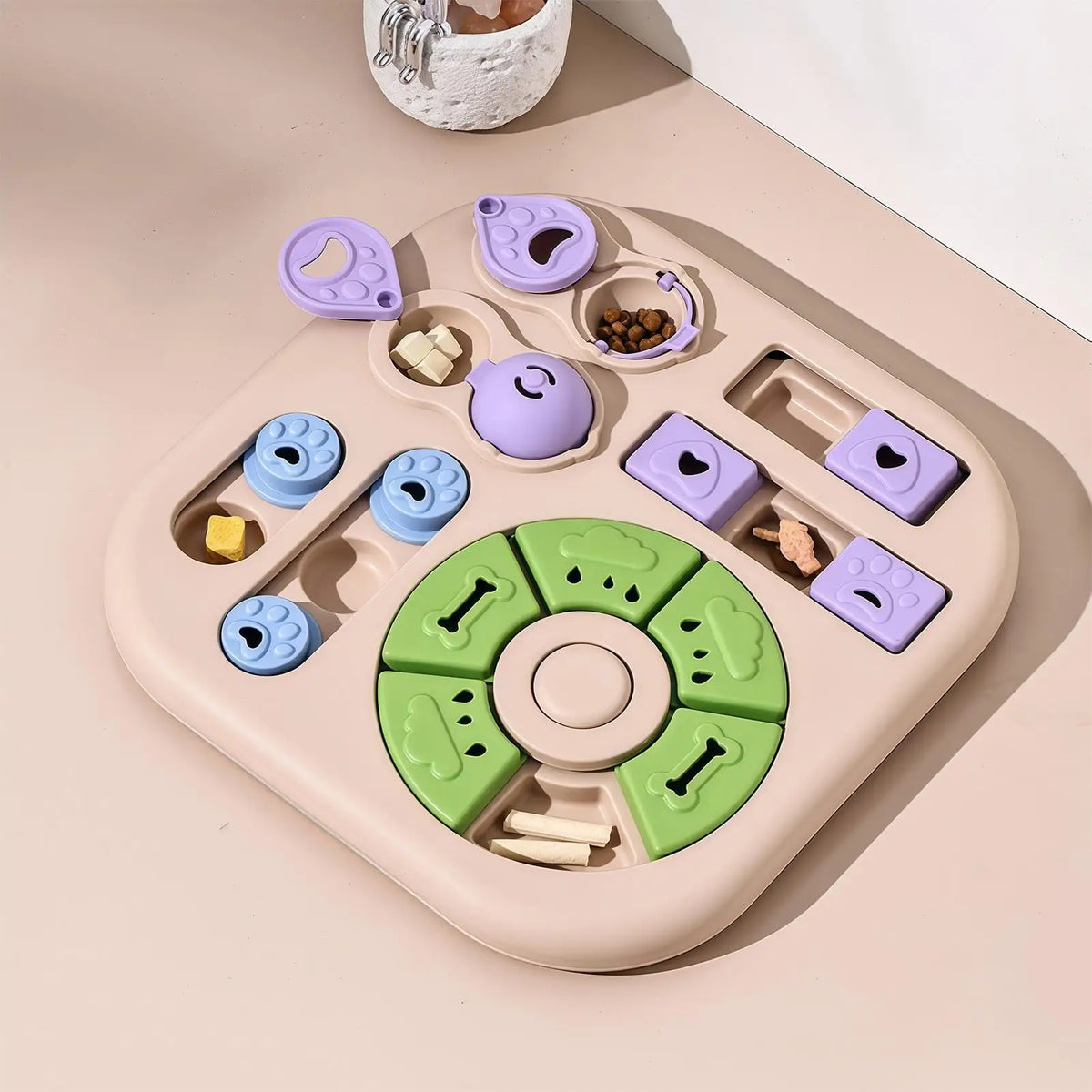Dog Puzzle Toy Slow Feeder – Interactive Treat Dispenser Pet Puzzle Feeder PLUSH