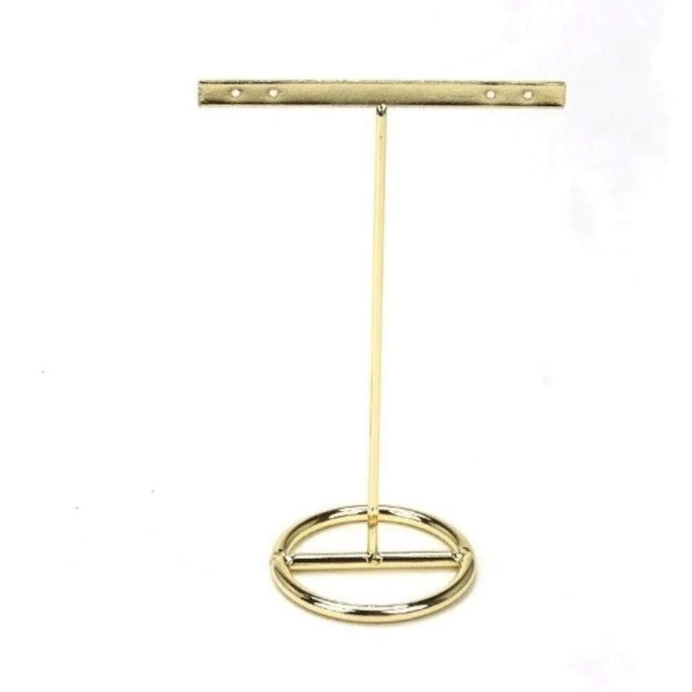T-Shaped Metal Jewelry Display Stand – Earring & Necklace Rack Jewelry Display Stand PLUSH L-flat