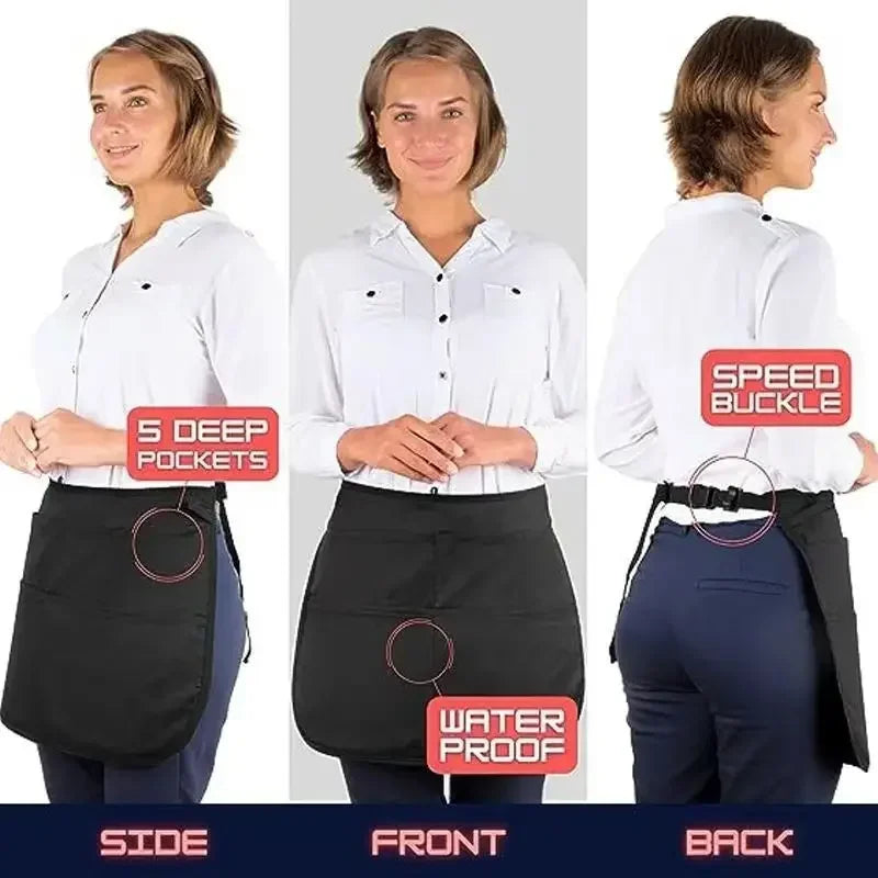 Waterproof Barber Apron – Black Professional Hairdresser Apron Hairdresser Apron PLUSH