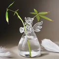 Angel Figurine Mini Glass Vase – Handmade Crystal Decor Gift Decorative Glass Vase PLUSH 1PC