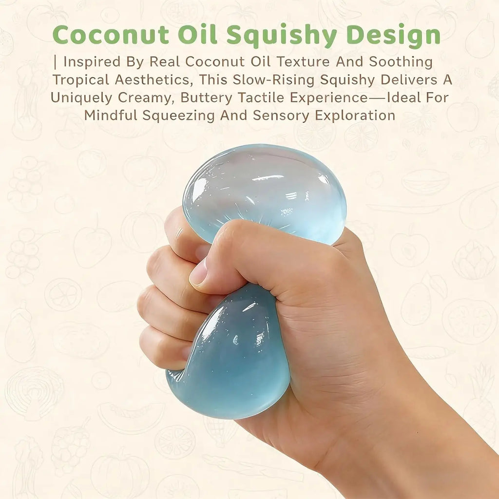 Maltose Mochi Squishy Fidget Toy – Soft Transparent Ball Squishy Fidget Toy PLUSH