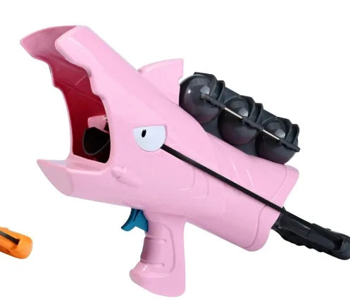 Shark Snowball Launcher Toy – Kids Outdoor Snow Game Gift Snow Launcher Toy PLUSH Pink single-gun