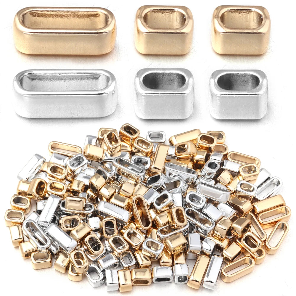10pcs Alloy Rectangle Large Hole Spacer Beads – DIY Jewelry Jewelry Spacer Beads PLUSH
