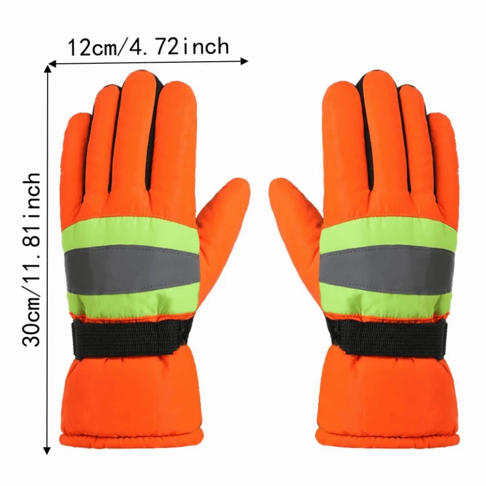 Reflective Touchscreen Work Gloves – Warm Waterproof Winter Winter Work Gloves PLUSH