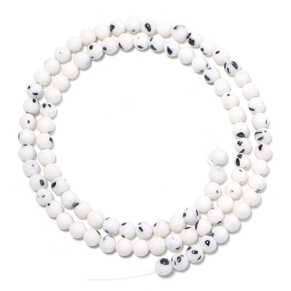 White Spot Bodhi Seed Prayer Beads 4–12mm | DIY Jewelry Prayer Beads PLUSH 4mm