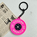 Mini Fitness Keychain – Barbell Dumbbell Kettlebell Pendant Novelty Keychain PLUSH Style 3