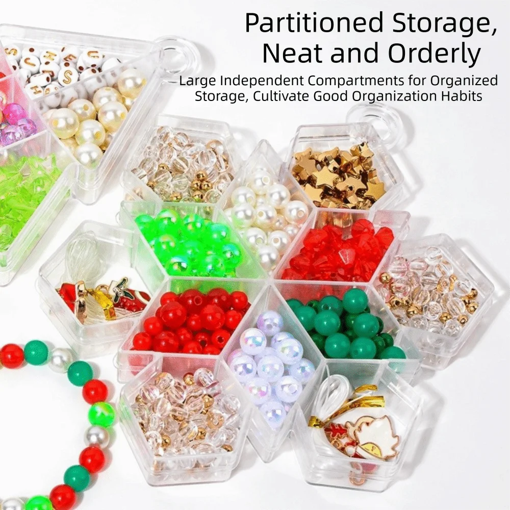 Christmas Beading DIY Kit – Snowflake Bracelet & Necklace Set Kids Jewelry Craft Kit PLUSH