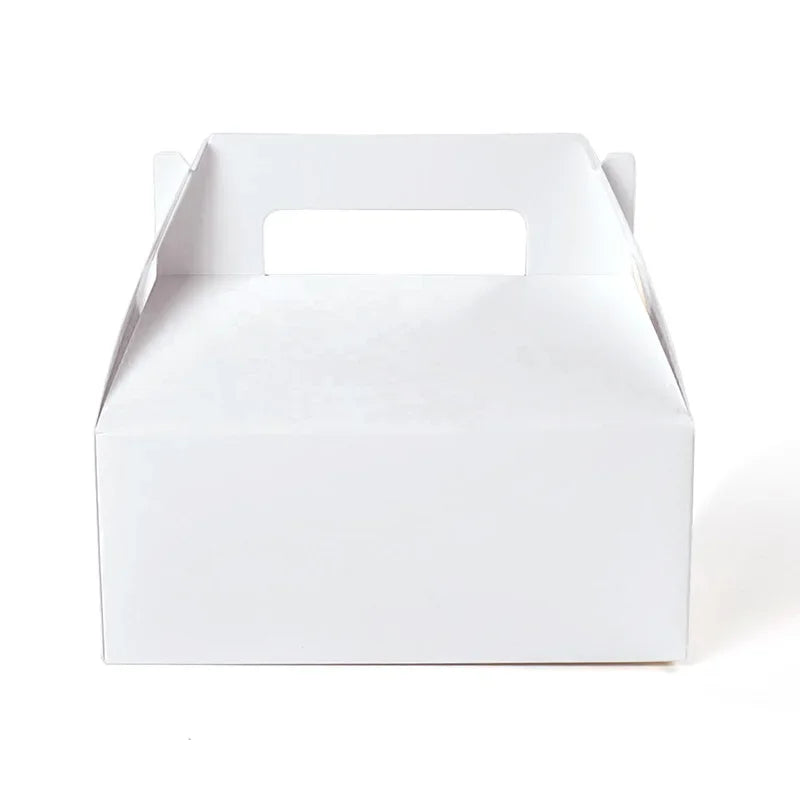 10pcs Large White Gable Gift Boxes with Handles | Party & Baking Gift Boxes PLUSH