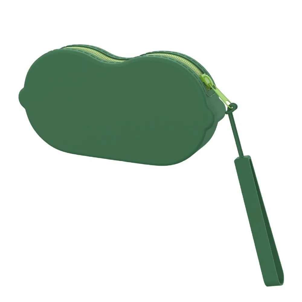 Silicone Sunglasses Case with Lanyard & Zipper – 12 Colors Eyeglass Case PLUSH Grass Green