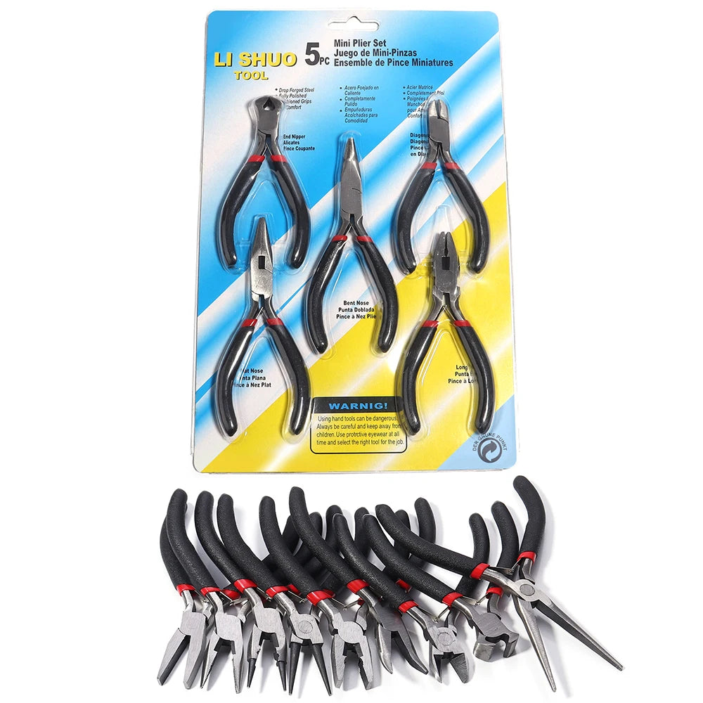 Jewelry Pliers Set – Round, Needle, Curved & Wire Cutters Jewelry Making Pliers PLUSH