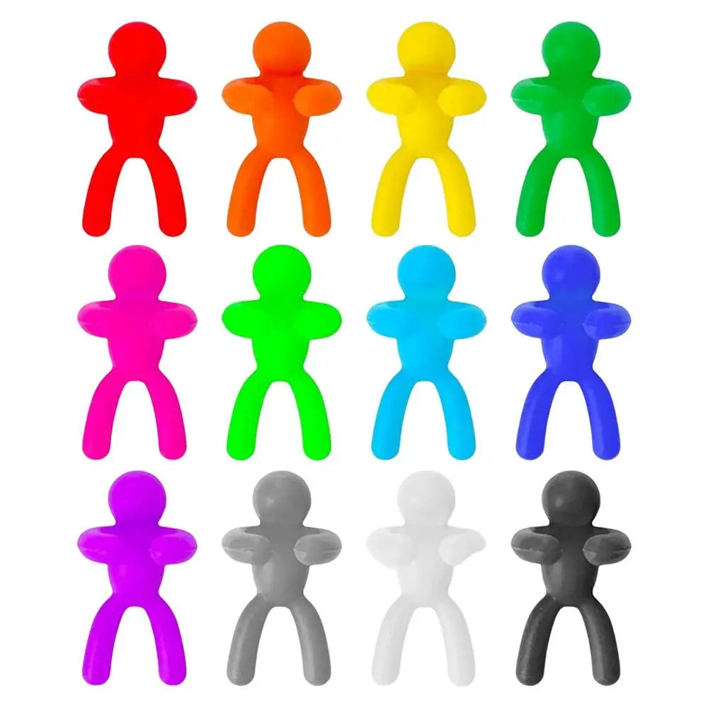 12pcs Silicone Wine Glass Markers – Funny Party Drink Tags Wine Glass Markers PLUSH 12Pcs Random color