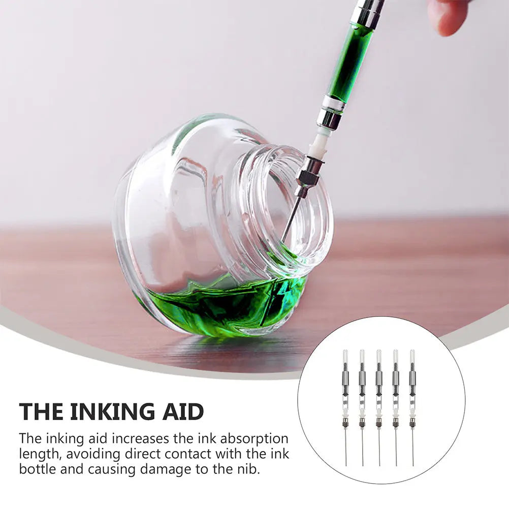 6-Pack Fountain Pen Ink Absorber Set – Reusable Filler Tool Pen Ink Filler Tool PLUSH