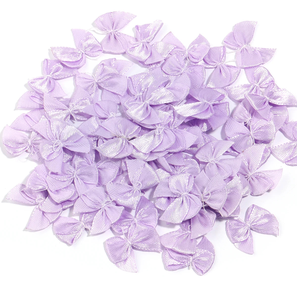 100pcs Mini Swallowtail Bowknots – DIY Jewelry & Hair Accessories DIY Craft Bows PLUSH light purple