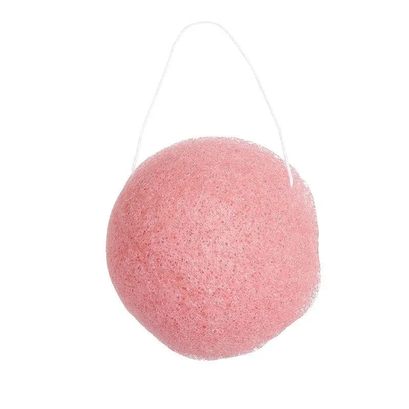 Natural Konjac Face Cleansing Sponge 4-Pack – Gentle Exfoliator Facial Cleansing Sponge PLUSH 4pcs Pink