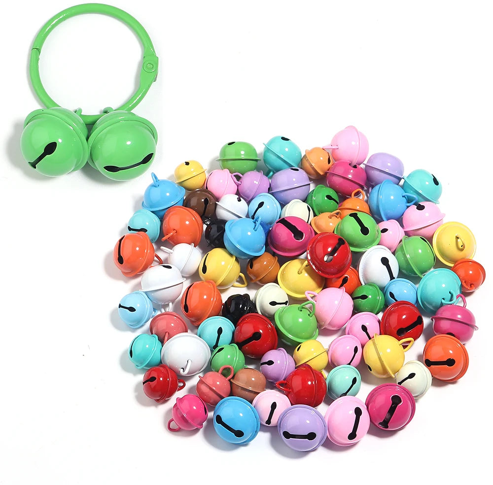 30–60pcs Candy Color Metal Jingle Bells for DIY Jewelry & Décor Jewelry Craft Bells PLUSH