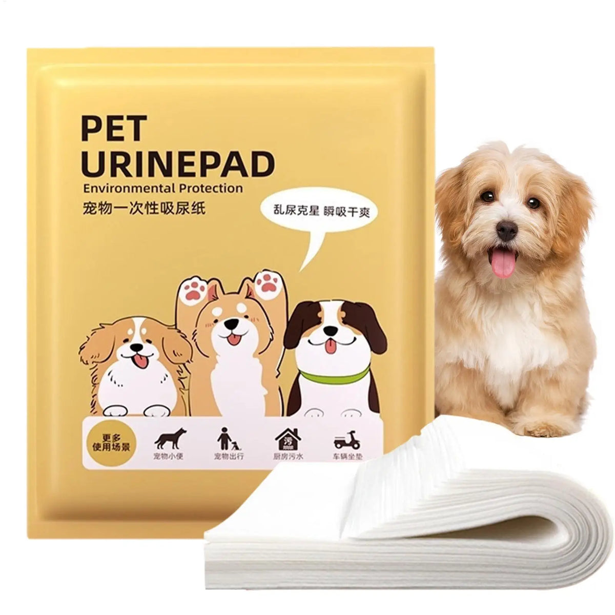 50pcs Disposable Dog & Cat Training Pee Pads – Super Absorbent Pet Training Pads PLUSH