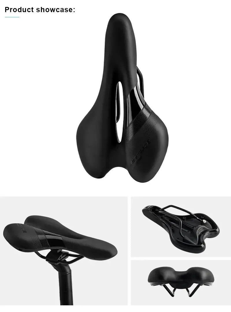 Hollow MTB & Road Bike Saddle – Unisex PU Leather Seat Bike Saddle PLUSH