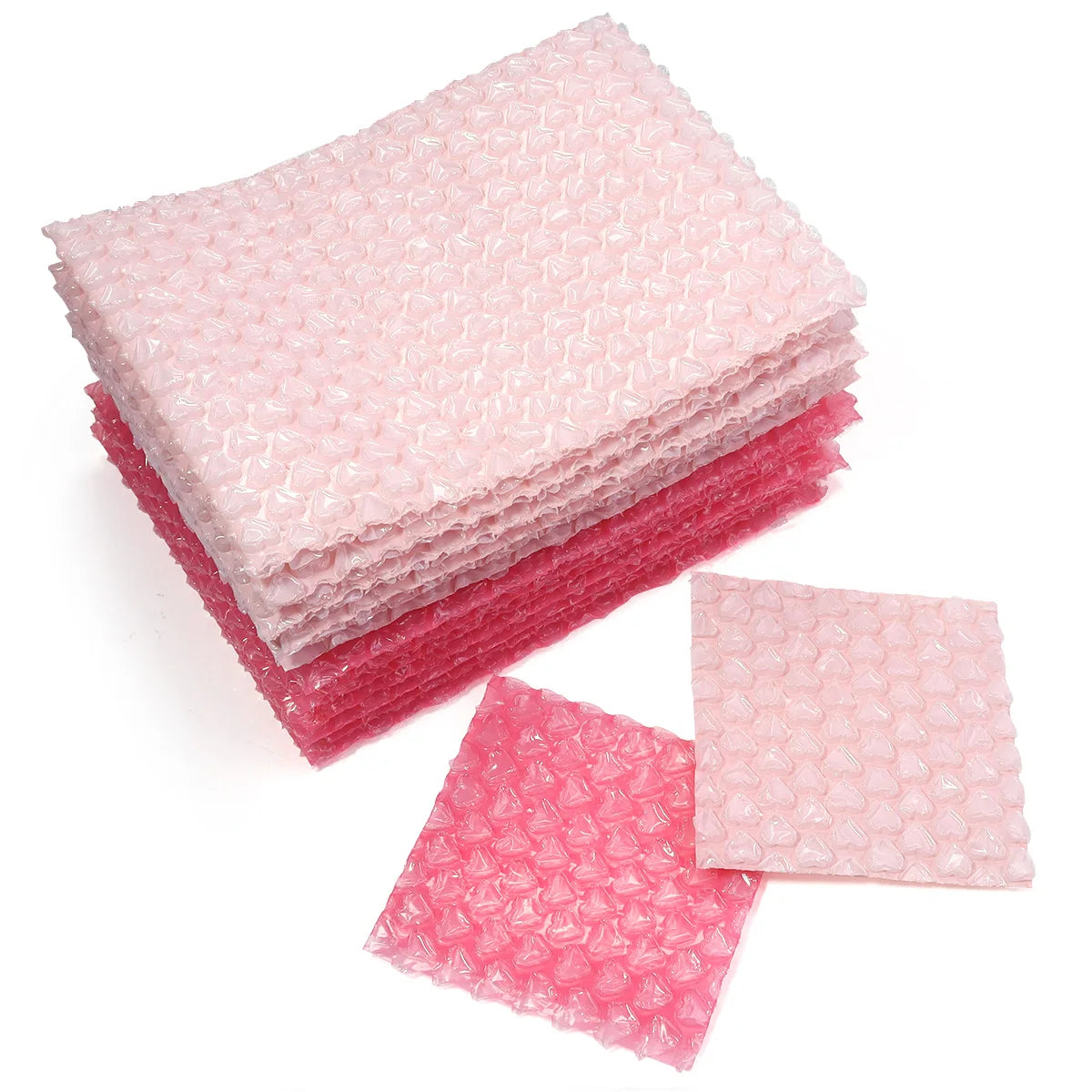 10pcs Heart Bubble Pouches – Jewelry & Gift Shipping Bags Bubble Packaging Pouches PLUSH
