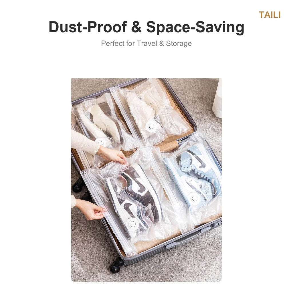 TAILI Vacuum Storage Bags for Shoes & Handbags | Space Saver Vacuum Storage Bags PLUSH