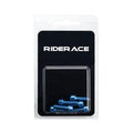 M5 18mm Titanium Plated Bike Handlebar Screws 6pc Set Bike Handlebar Screws PLUSH blue