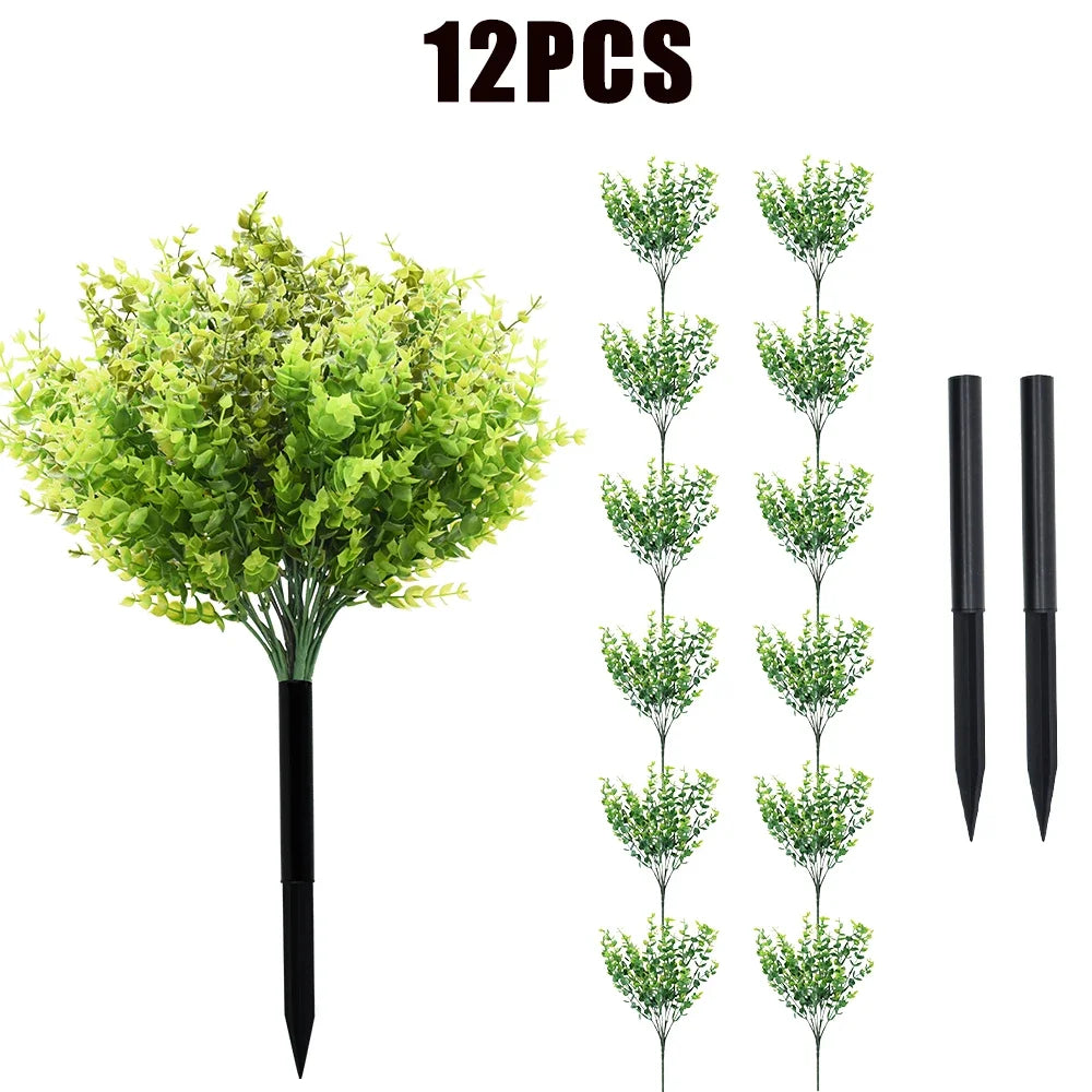 Artificial Eucalyptus Branches – Wedding & Home Décor Stems Artificial Plant Stems PLUSH 12PCS 33CM
