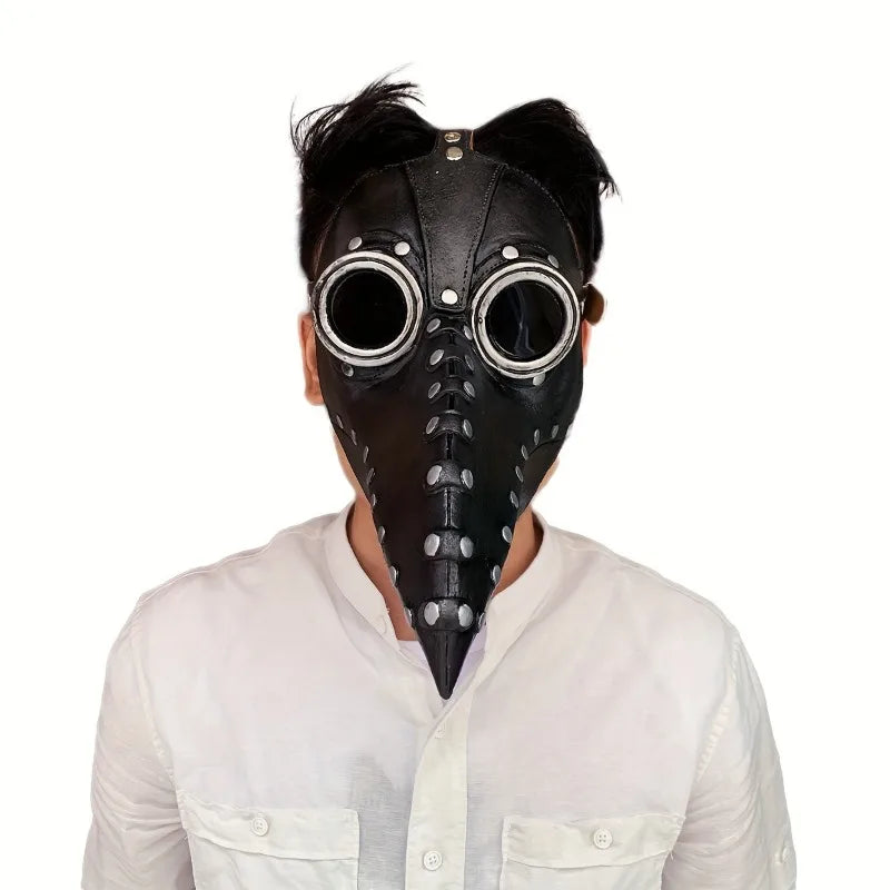 Bird Beak Plague Doctor Mask | Natural Latex Steampunk Cosplay Costume Mask PLUSH