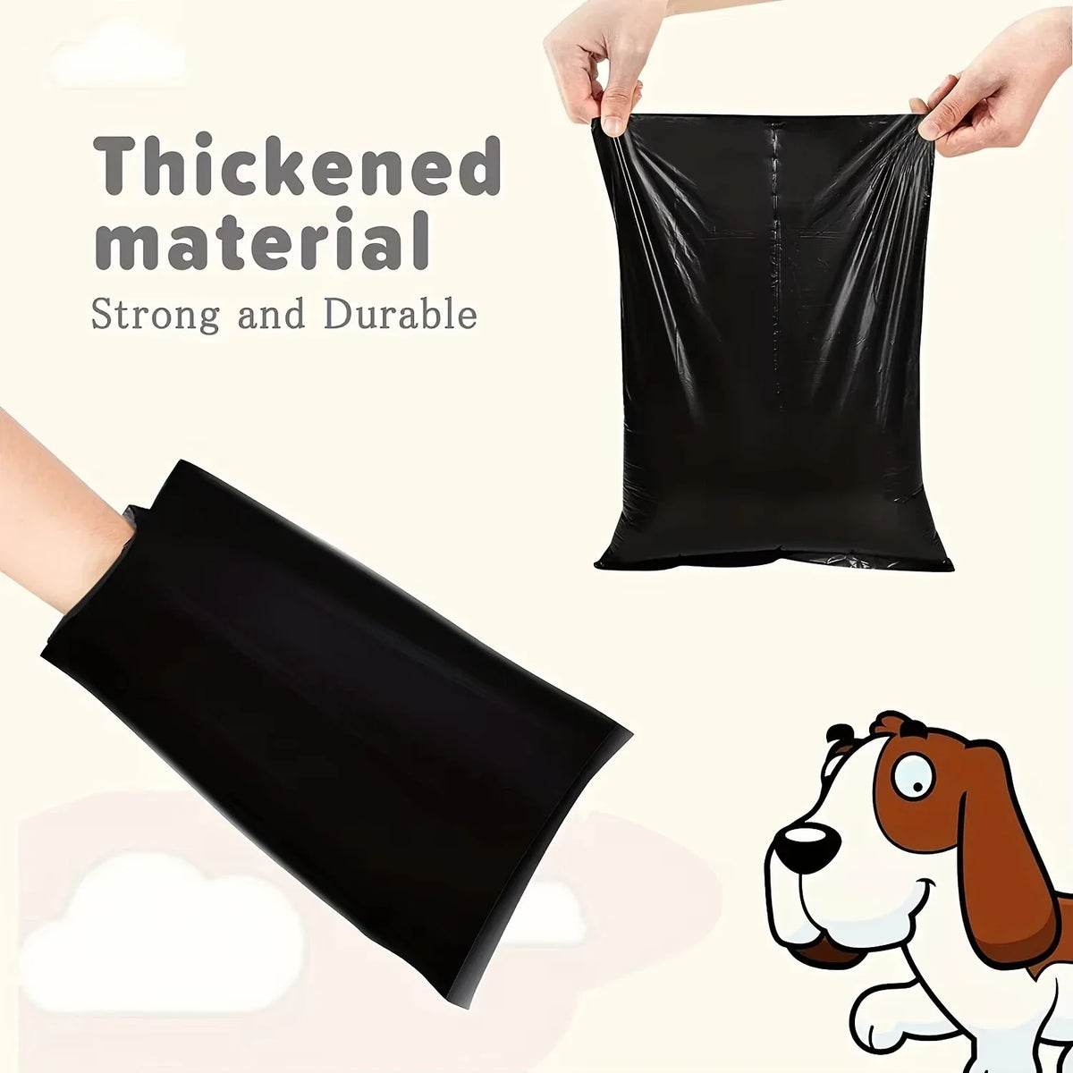 Dog Poop Bags – Durable Leak-Proof Pet Waste Bags 15/Roll Pet Waste Bags PLUSH