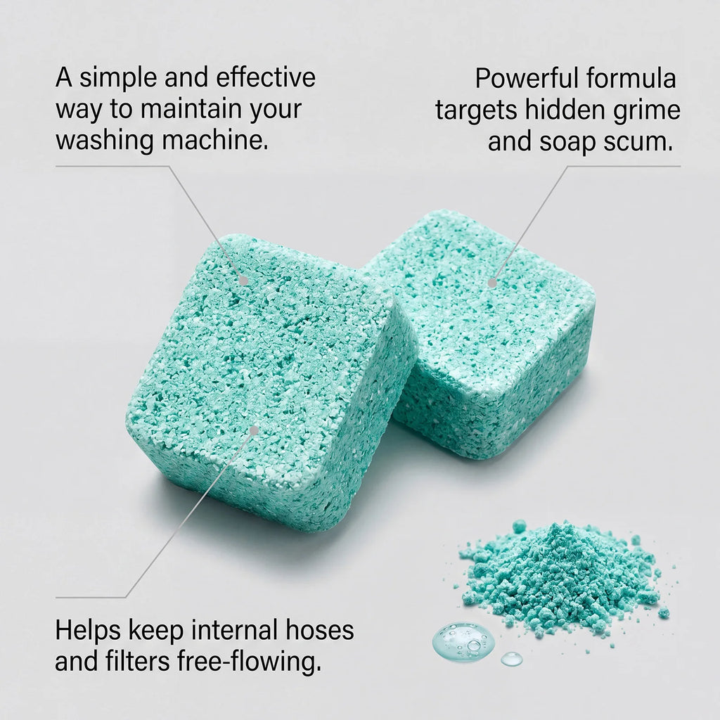 Washing Machine Cleaner Tablets for Pet Owners – 12 Pack Washer Cleaner Tablets PLUSH