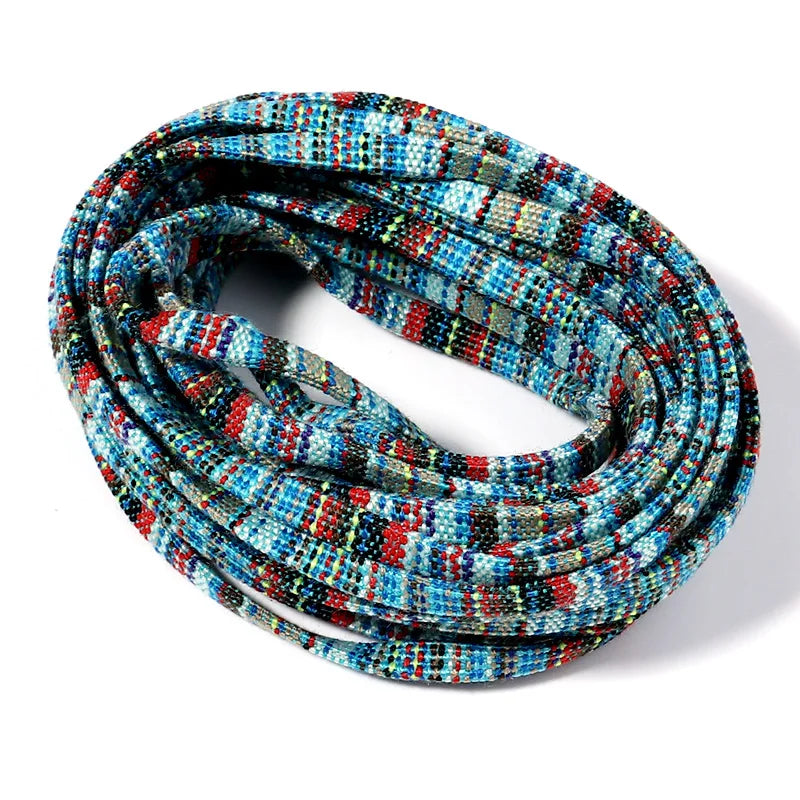 5 Yards 5mm Ethnic Woven Cotton Cord – Macrame & Bracelet Rope Craft Cord PLUSH light blue 5mm
