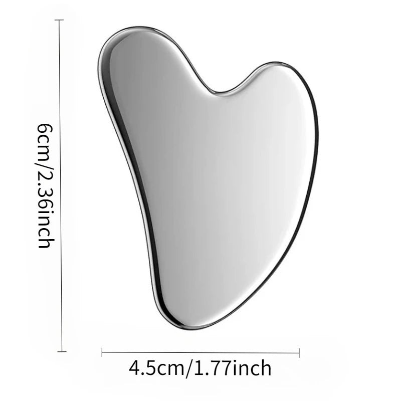 Stainless Steel Gua Sha Board – Face Sculpting Beauty Tool Gua Sha Beauty Tool PLUSH Thick Small