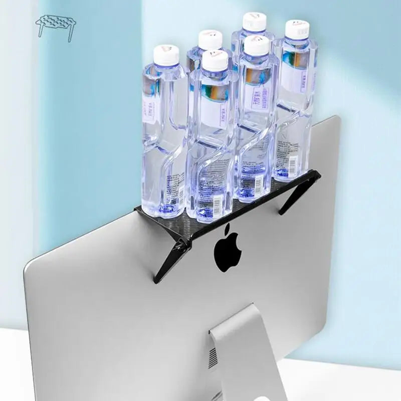 TV Monitor Top Storage Shelf | Desk Screen Organizer Rack Monitor Storage Shelf PLUSH