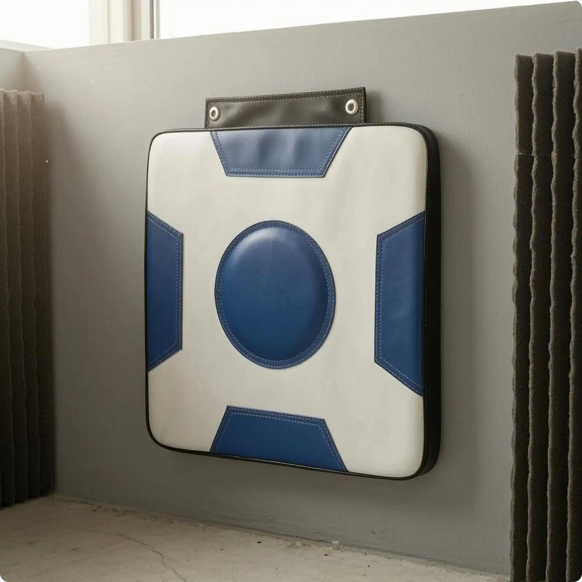 Wall-Mounted Boxing Target Pad – 40x40cm PU Punching Pad Boxing Target Pad PLUSH BlueWhite