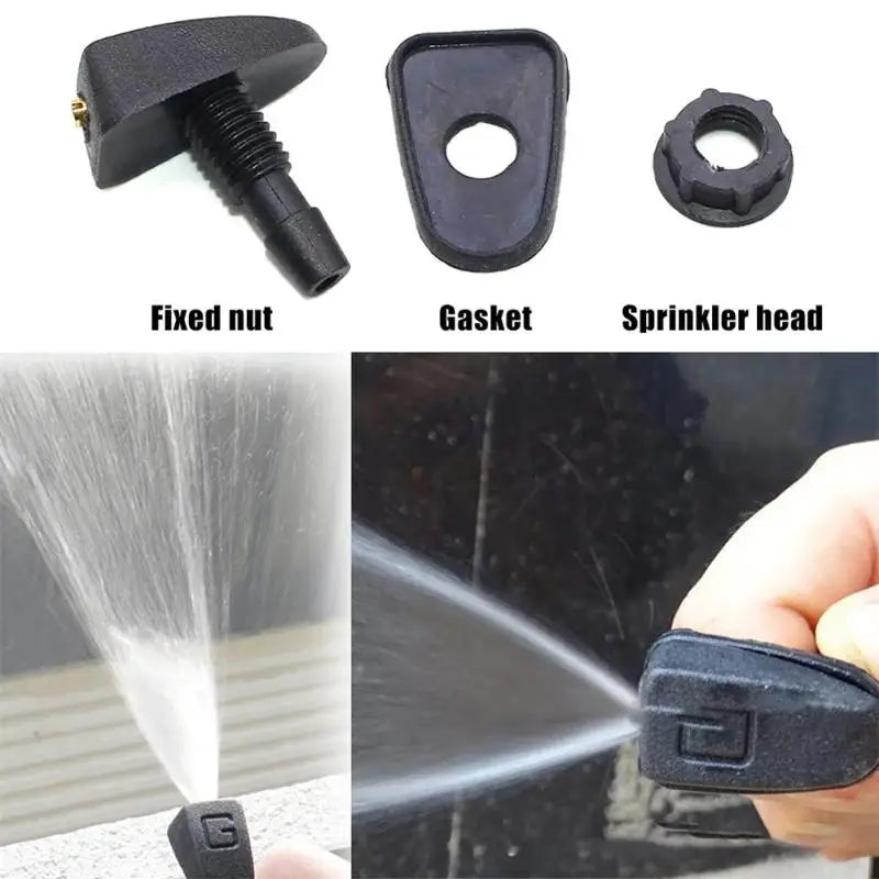 Universal Windshield Wiper Water Jet Nozzle Sprayer 2pc Kit Wiper Nozzle Sprayer PLUSH