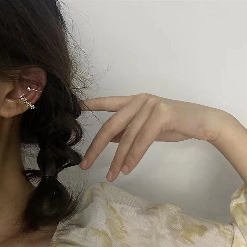 Non-Piercing Ear Cuff Clip-On Cartilage Earrings – 2pcs Set Clip-On Earrings PLUSH