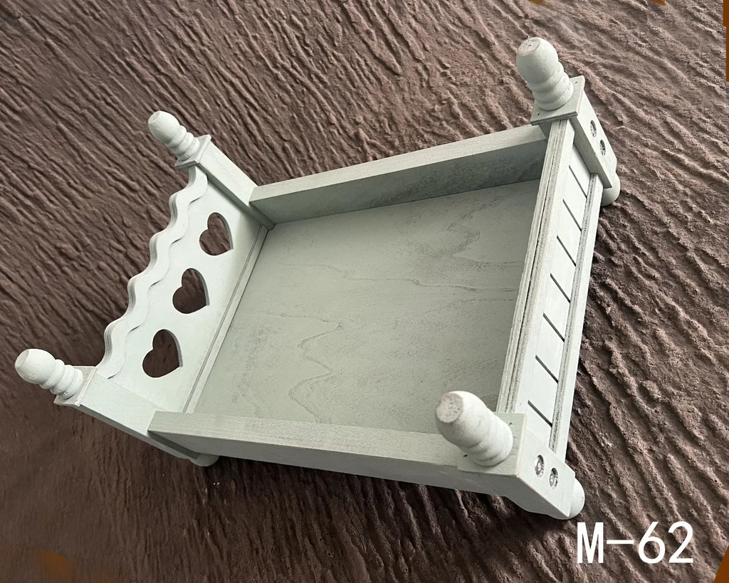 Newborn Photography Props Small Wooden Bed – Baby Studio Prop Photography Prop PLUSH M-62